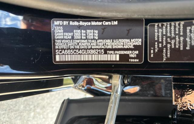 2016 ROLLS-ROYCE WRAITH - SCA665C54GUX86215