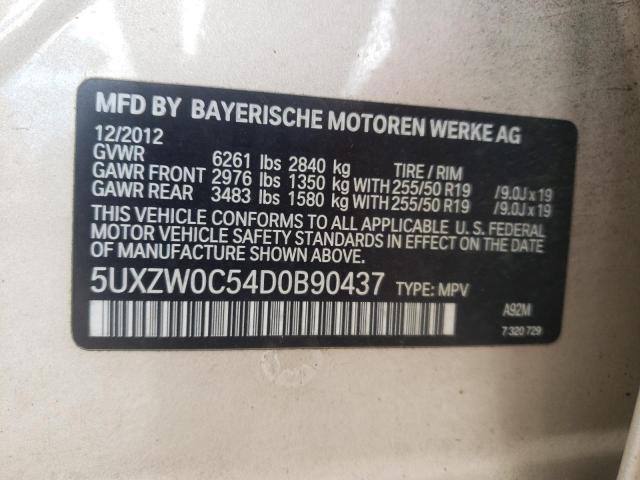 VIN 5UXZW0C54D0B90437 2013 BMW X5, Xdrive35D no.13