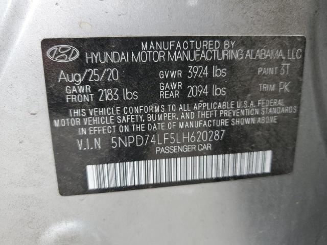 5NPD74LF5LH620287 Hyundai ELANTRA SE