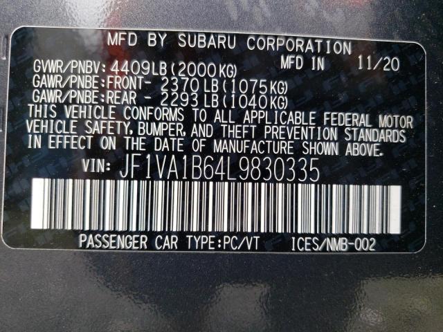 JF1VA1B64L9830335 Subaru Wrx Premium