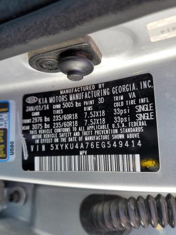 5XYKU4A76EG549414 KIA SORENTO EX