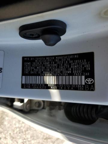 5YFBURHE1GP474184 Toyota COROLLA L