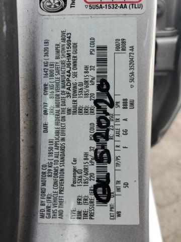 3FADP4AJ6HM156943 Ford FIESTA S