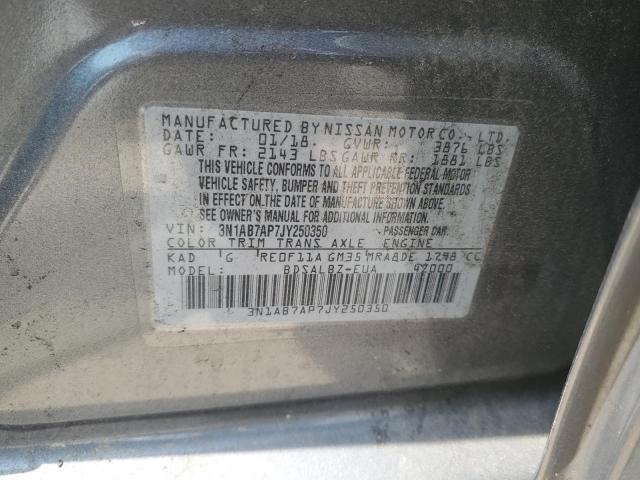 3N1AB7AP7JY250350 Nissan SENTRA S