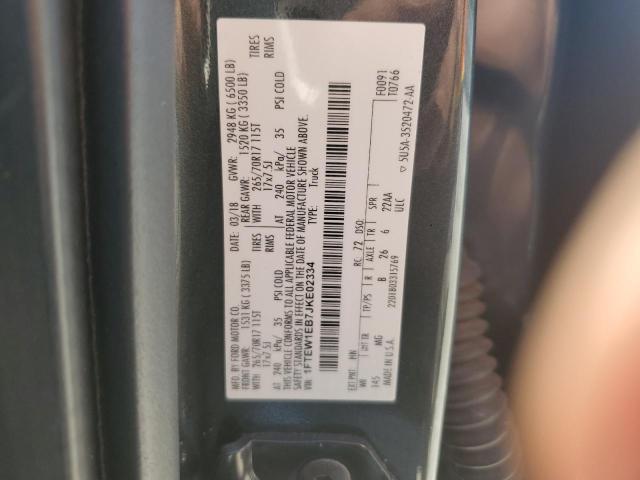 1FTEW1EB7JKE02334 Ford F150 Supercrew