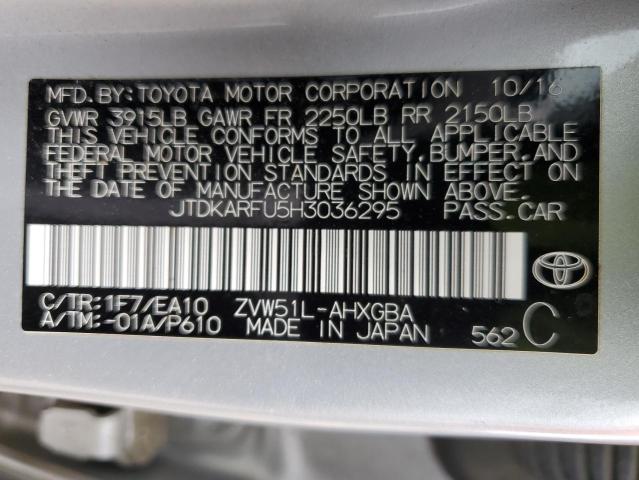 2017 TOYOTA /S/LE/XLE JTDKARFU5H3036295