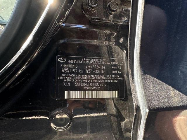 5NPD84LF0HH022810 Hyundai ELANTRA SE