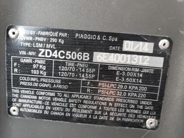 2014 APRILIA SR MOTARD ZD4C506B6E4001312
