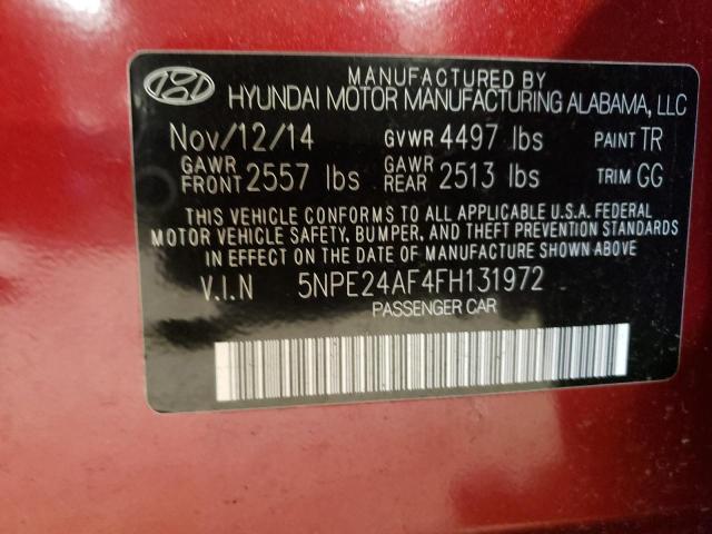 5NPE24AF4FH131972 2015 Hyundai Sonata Se