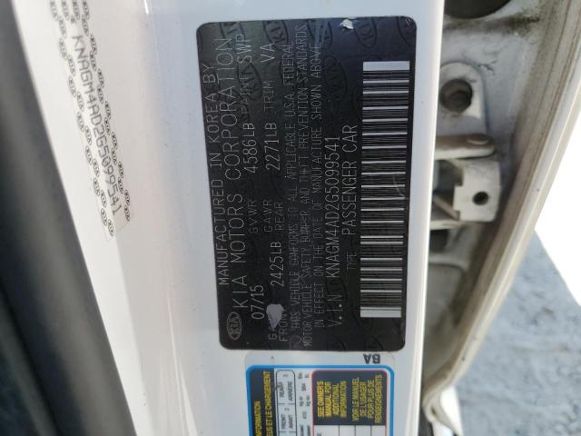 KNAGM4AD2G5099541 KIA OPTIMA HYBRID