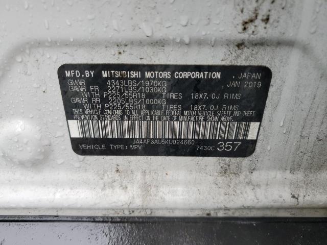 JA4AP3AU5KU024660 Mitsubishi Outlander Sport Es