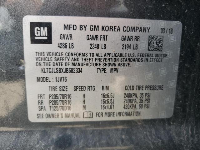 KL7CJLSBXJB682334 Chevrolet TRAX 1LT