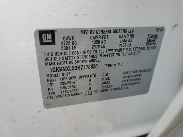 1GKKNXLS3HZ178836 GMC Acadia Denali