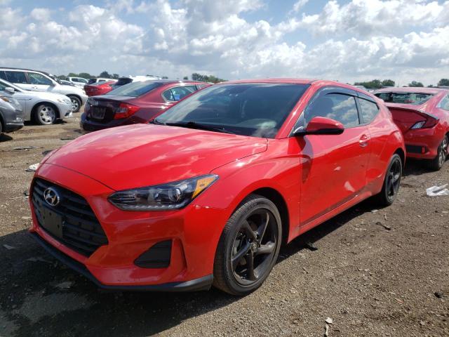 VIN: KMHTG6AF5KU004843 Auction: COPART Lot: 63888763 Location: IL - CHICAGO NORTH KMHTG6AF5KU004843 HYUNDAI VELOSTER 2019 RED Photo 1