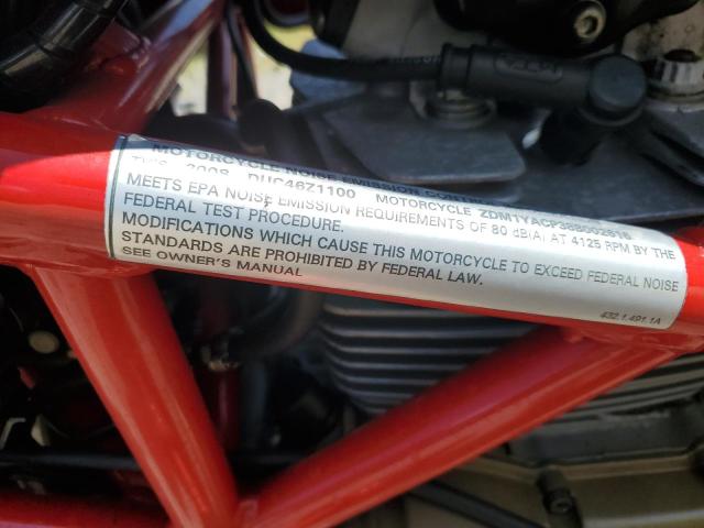 2008 DUCATI HYPERMOTAR ZDM1YACP38B002616