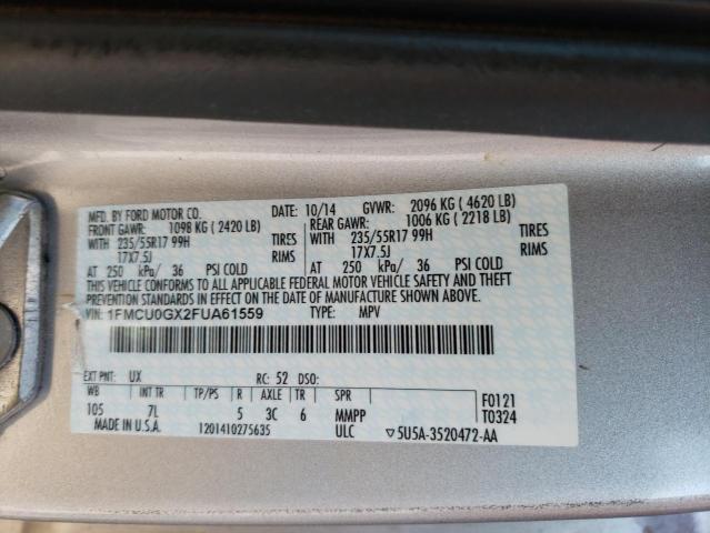 1FMCU0GX2FUA61559 Ford ESCAPE SE