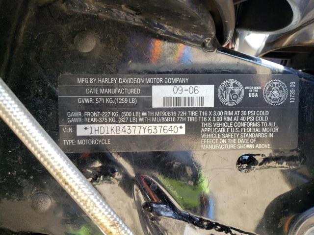 2007 HARLEY-DAVIDSON FLHX CALIF 1HD1KB4377Y637640