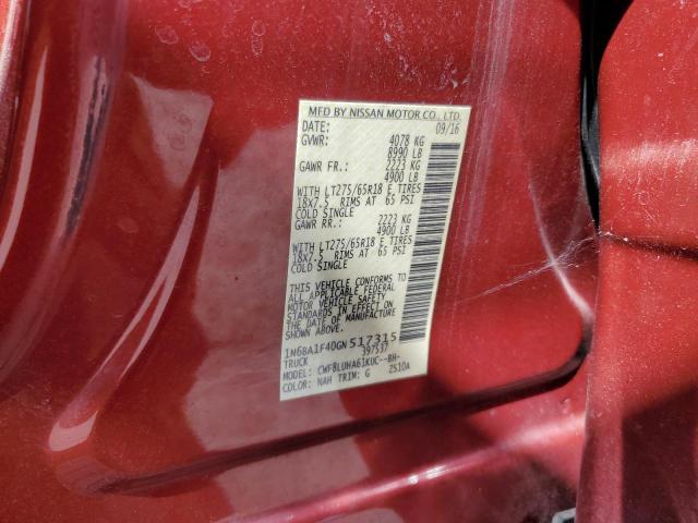 1N6BA1F40GN517315 Nissan Titan Xd Sl