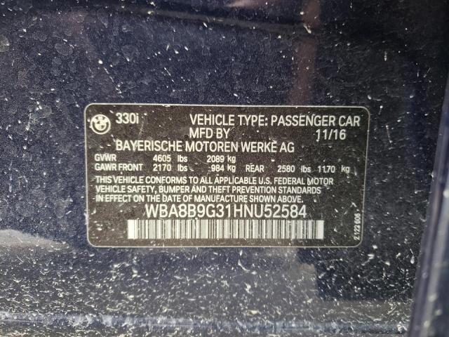 2017 BMW 330 I - WBA8B9G31HNU52584