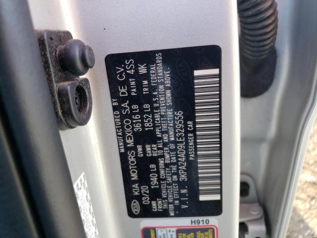 3KPA24AD9LE329556 KIA RIO LX