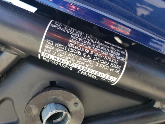 2021 HONDA CMX300 A MLHNC5355M5400353