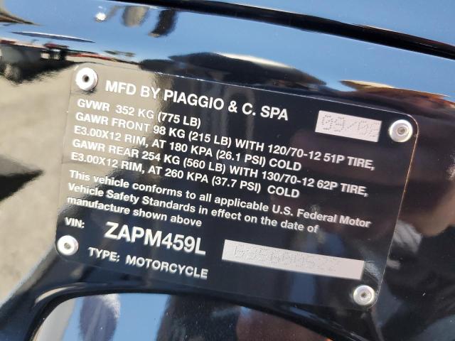 2009 VESPA GTS 250 ZAPM459L695600522