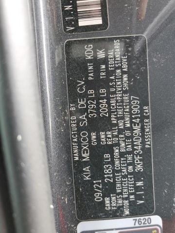 3KPF34AD9ME419097 KIA Forte Gt Line