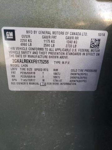 2GKALREKXF6175256 GMC Terrain Sle