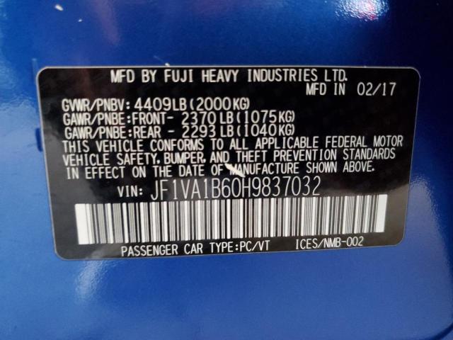 JF1VA1B60H9837032 Subaru WRX
