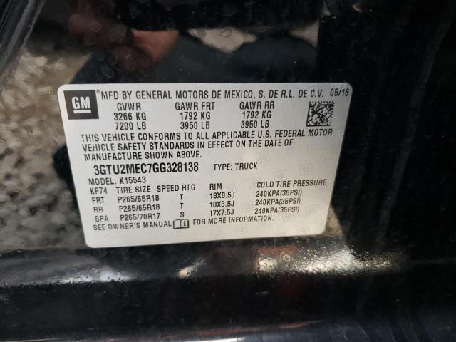2016 GMC SIERRA K15 - 3GTU2MEC7GG328138