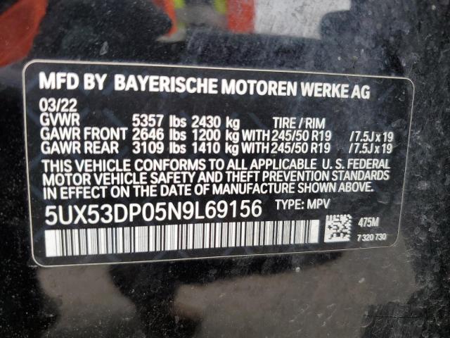 5UX53DP05N9L69156 2022 BMW X3, photo no. 13