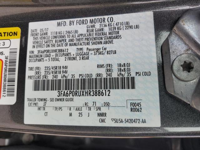 3FA6P0RUXHR388612 2017 FORD FUSION, photo no. 13