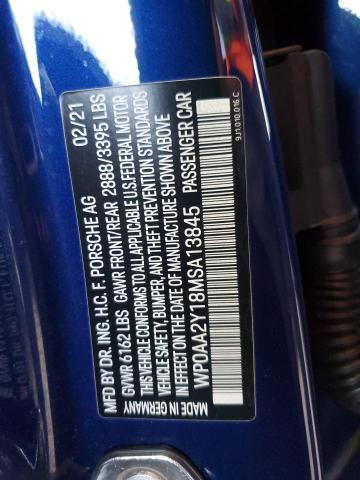 2021 PORSCHE TAYCAN WP0AA2Y18MSA13845