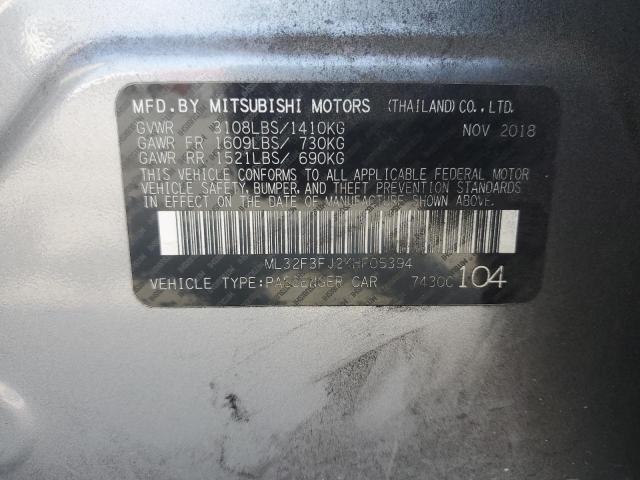 ML32F3FJ2KHF05394 Mitsubishi Mirage G4 Es