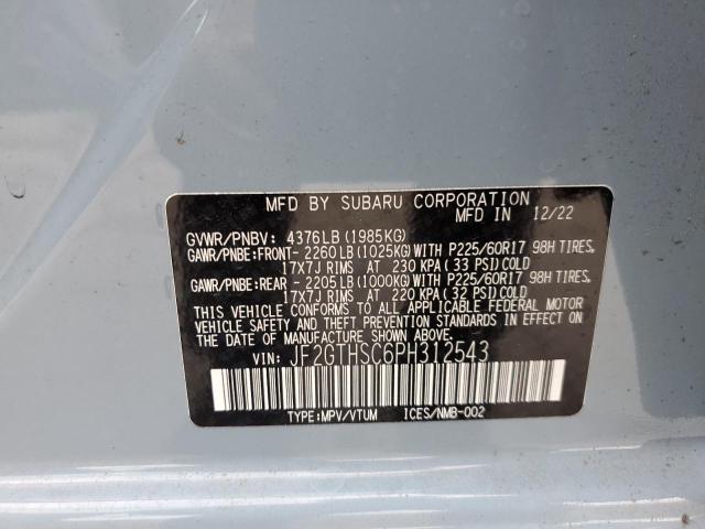 JF2GTHSC6PH312543 | 2023 SUBARU CROSSTREK