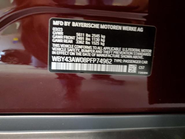 2023 BMW I4 EDRIVE3 WBY43AW08PFP74962