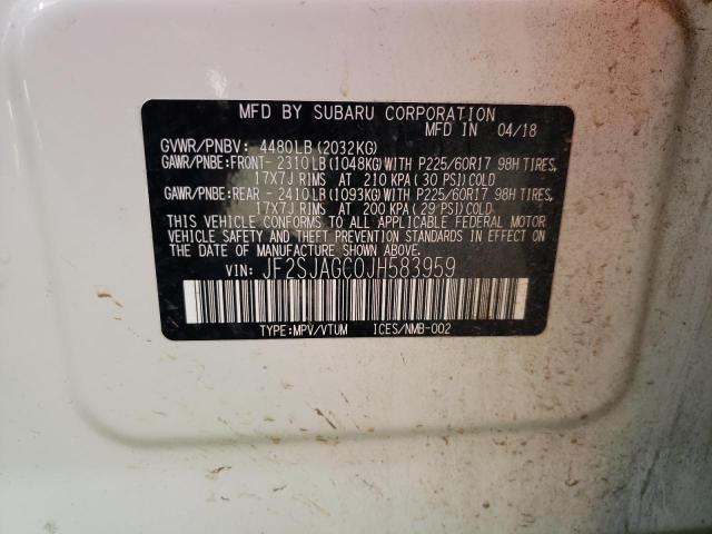 JF2SJAGC0JH583959 Subaru Forester 2.5i Premium