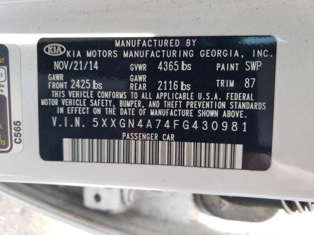 5XXGN4A74FG430981 KIA OPTIMA EX