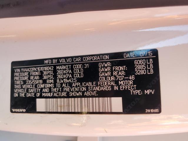 YV4A22PK1G1018042 Volvo XC90 T6