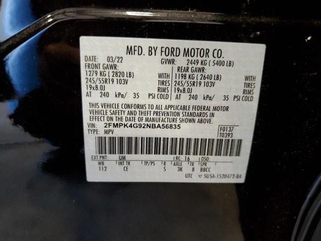 2FMPK4G92NBA56835 2022 FORD EDGE, photo no. 13