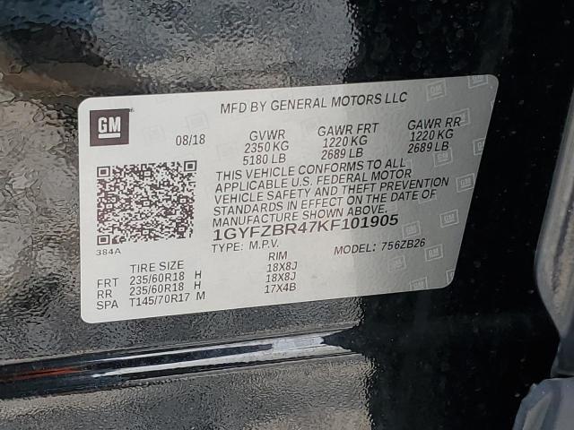 1GYFZBR47KF101905 Cadillac Xt4 Luxury