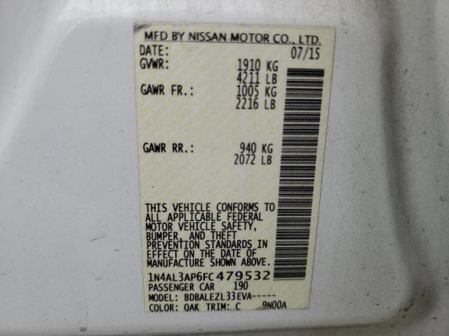 2015 NISSAN ALTIMA 2.5 - 1N4AL3AP6FC479532