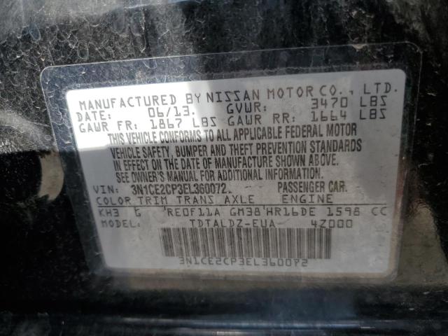 3N1CE2CP3EL360072 Nissan Versa Note S