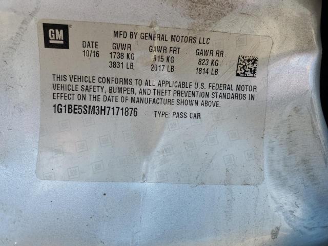 2017 CHEVROLET CRUZE LT - 1G1BE5SM3H7171876