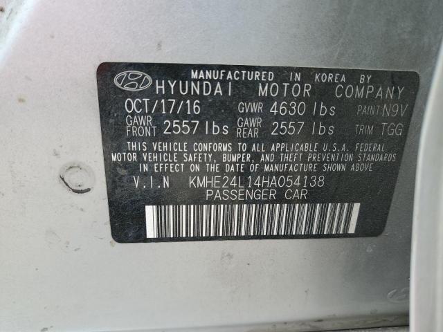 KMHE24L14HA054138 Hyundai SONATA HYBRID