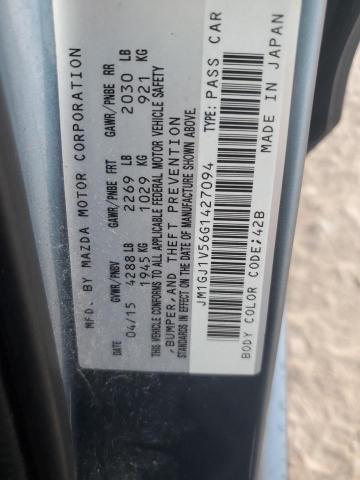 2016 MAZDA 6 TOURING - JM1GJ1V56G1427094