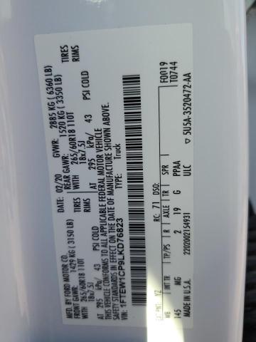 1FTEW1CP9LKD76823 Ford F150 Supercrew