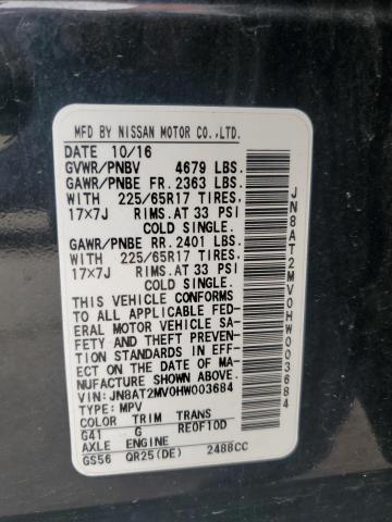JN8AT2MV0HW003684 Nissan ROGUE S