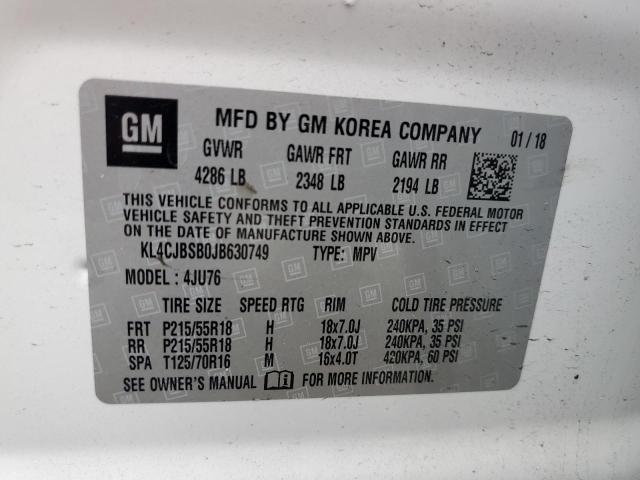 KL4CJBSB0JB630749 | 2018 BUICK ENCORE PRE