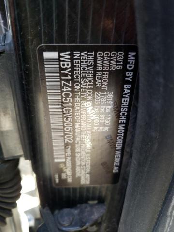 2016 BMW I3 REX - WBY1Z4C51GV506702